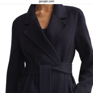 Reiss Brooks Navy unlined coat. Size 14UK